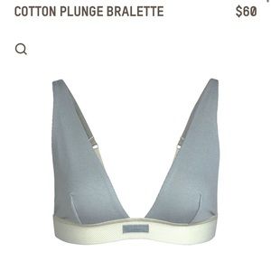 Skims Cotton Plunge Bralette, Size S